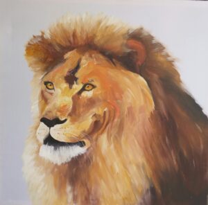 Lion painting